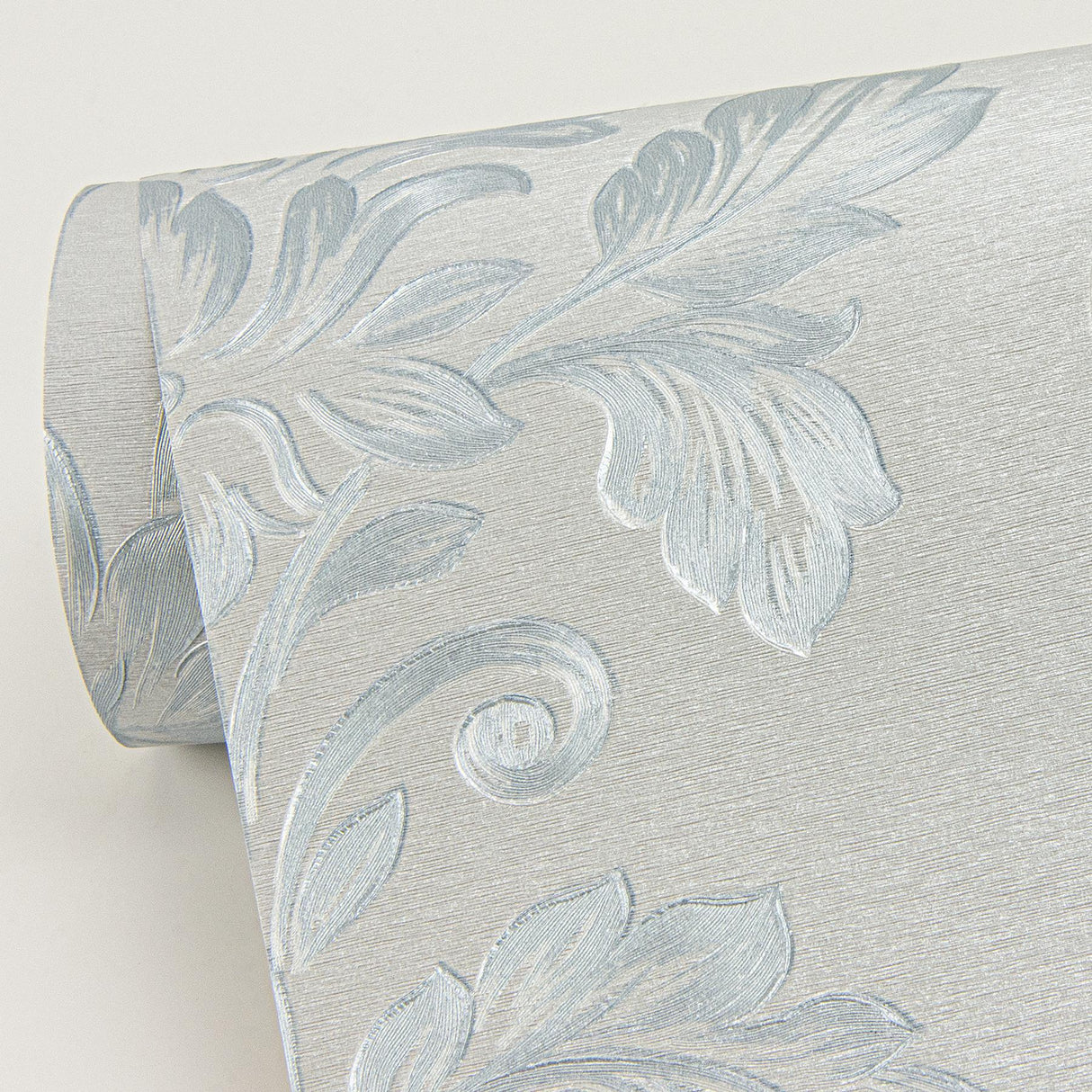 York Antonella Light Blue Scroll Wallpaper