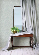 York Antonella Light Blue Scroll Wallpaper