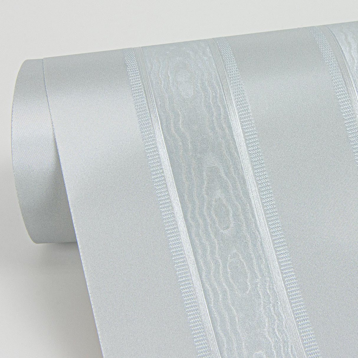 York Zeta Light Blue Moire Stripe Wallpaper
