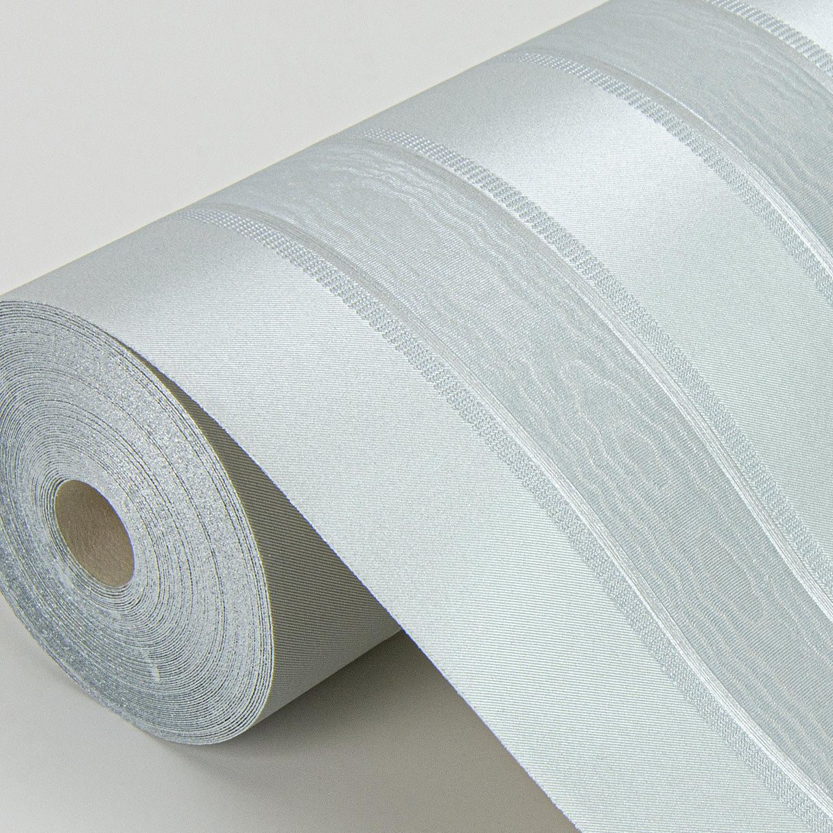 York Zeta Light Blue Moire Stripe Wallpaper