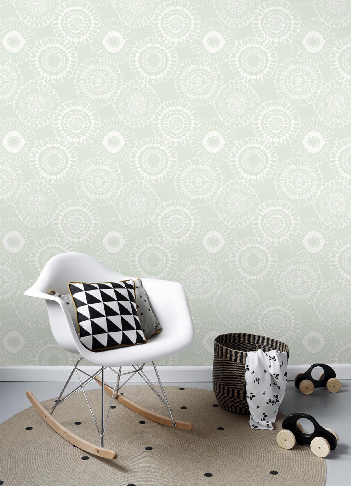 York Sonnet Sage Floral Wallpaper