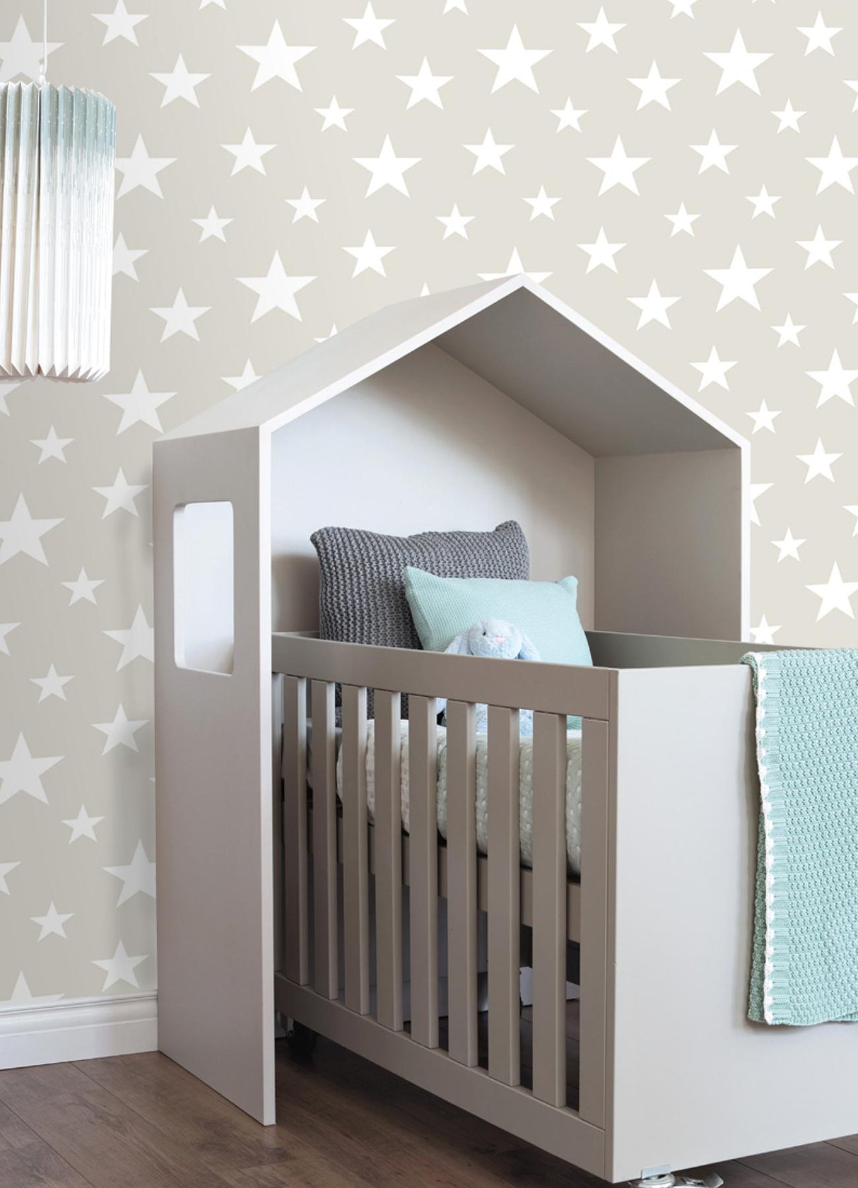 York Amira Taupe Stars Wallpaper