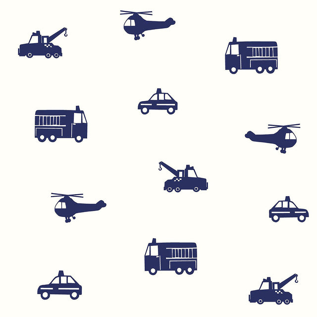 York Briony Navy Vehicles Wallpaper