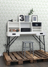 York Adella Sage Geometric Wallpaper