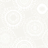 York Sonnet Platinum Floral Wallpaper