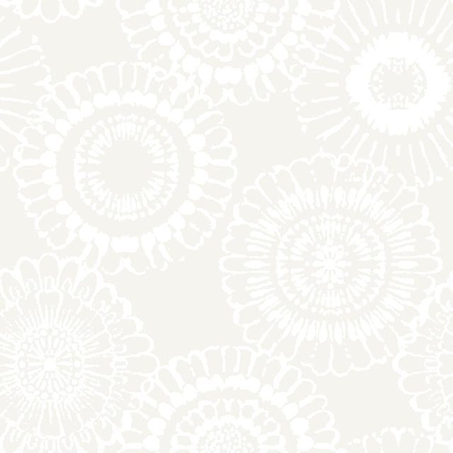 York Sonnet Platinum Floral Wallpaper