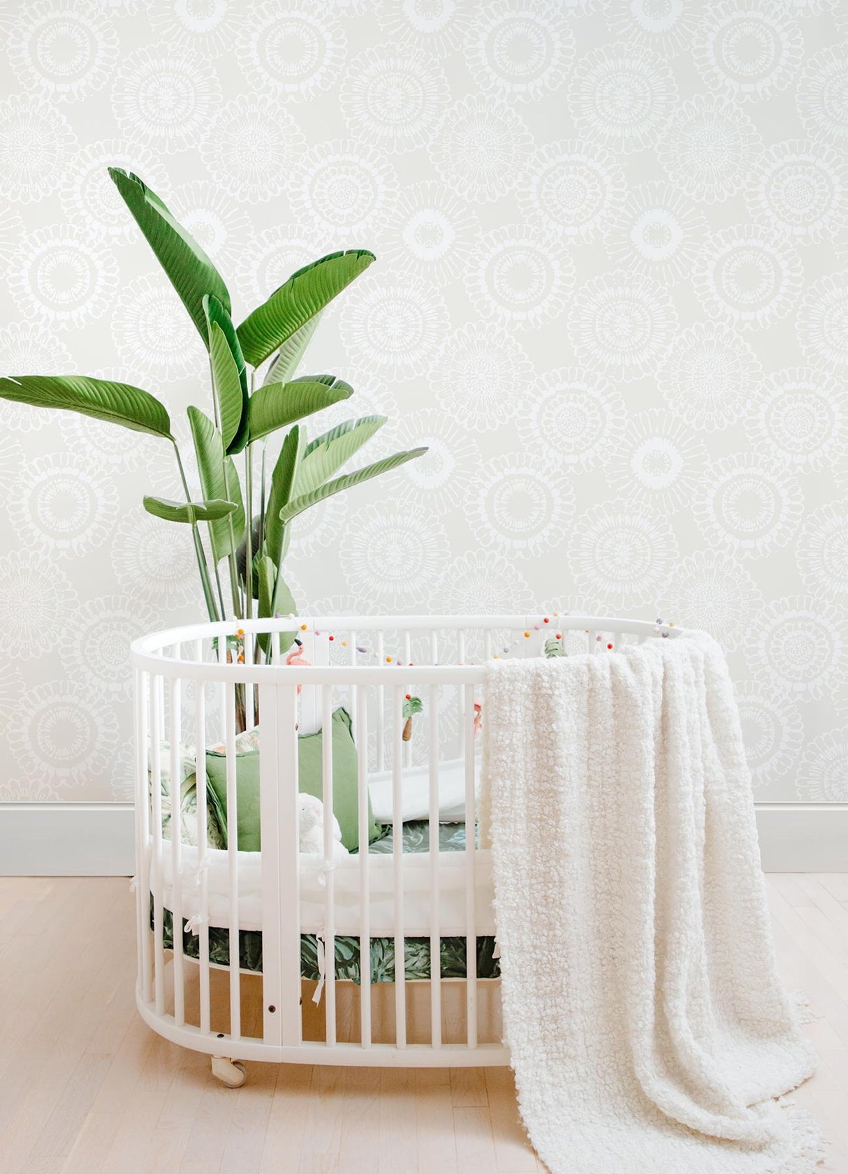 York Sonnet Platinum Floral Wallpaper