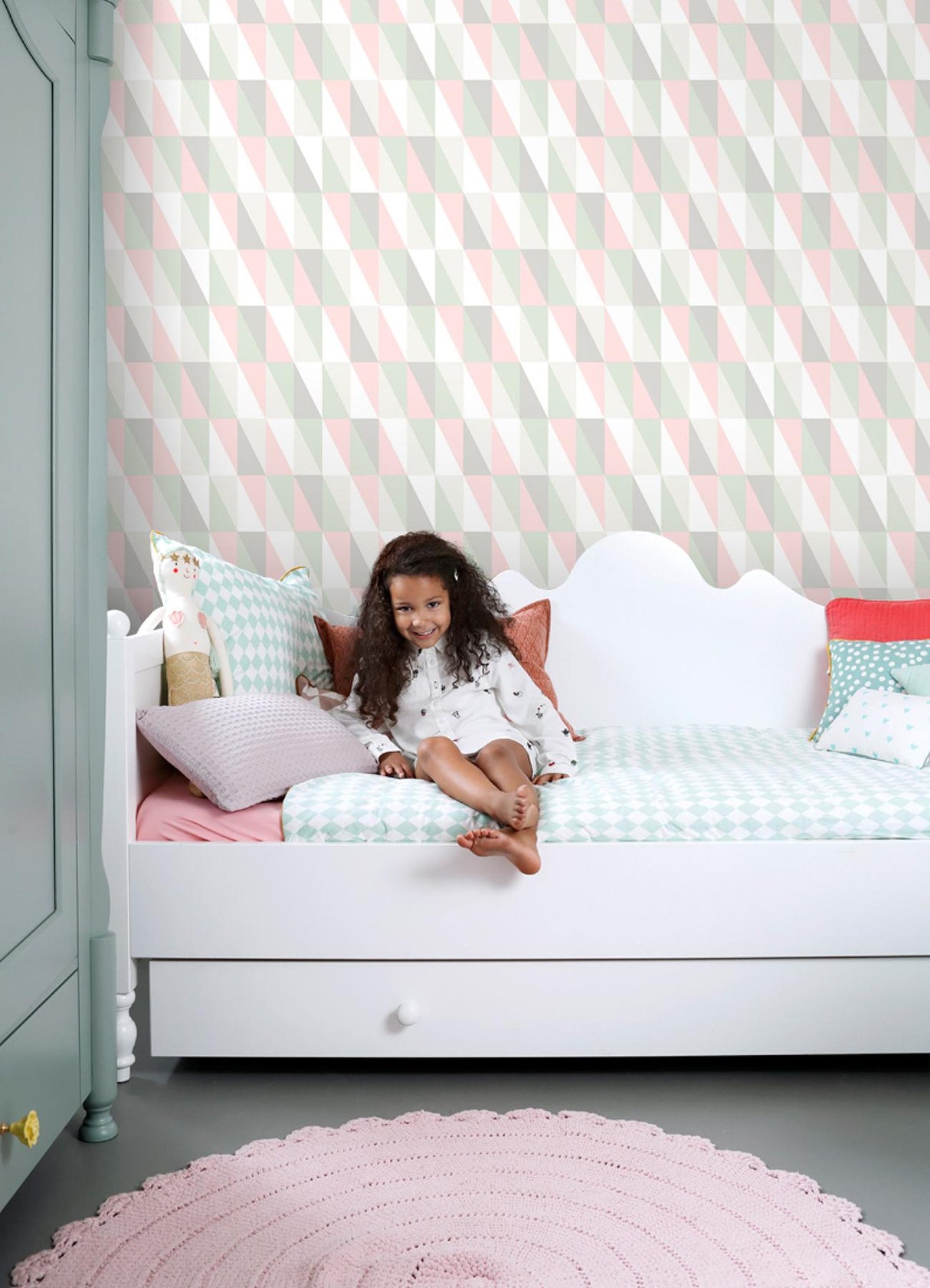 York Inez Pastel Geometric Wallpaper