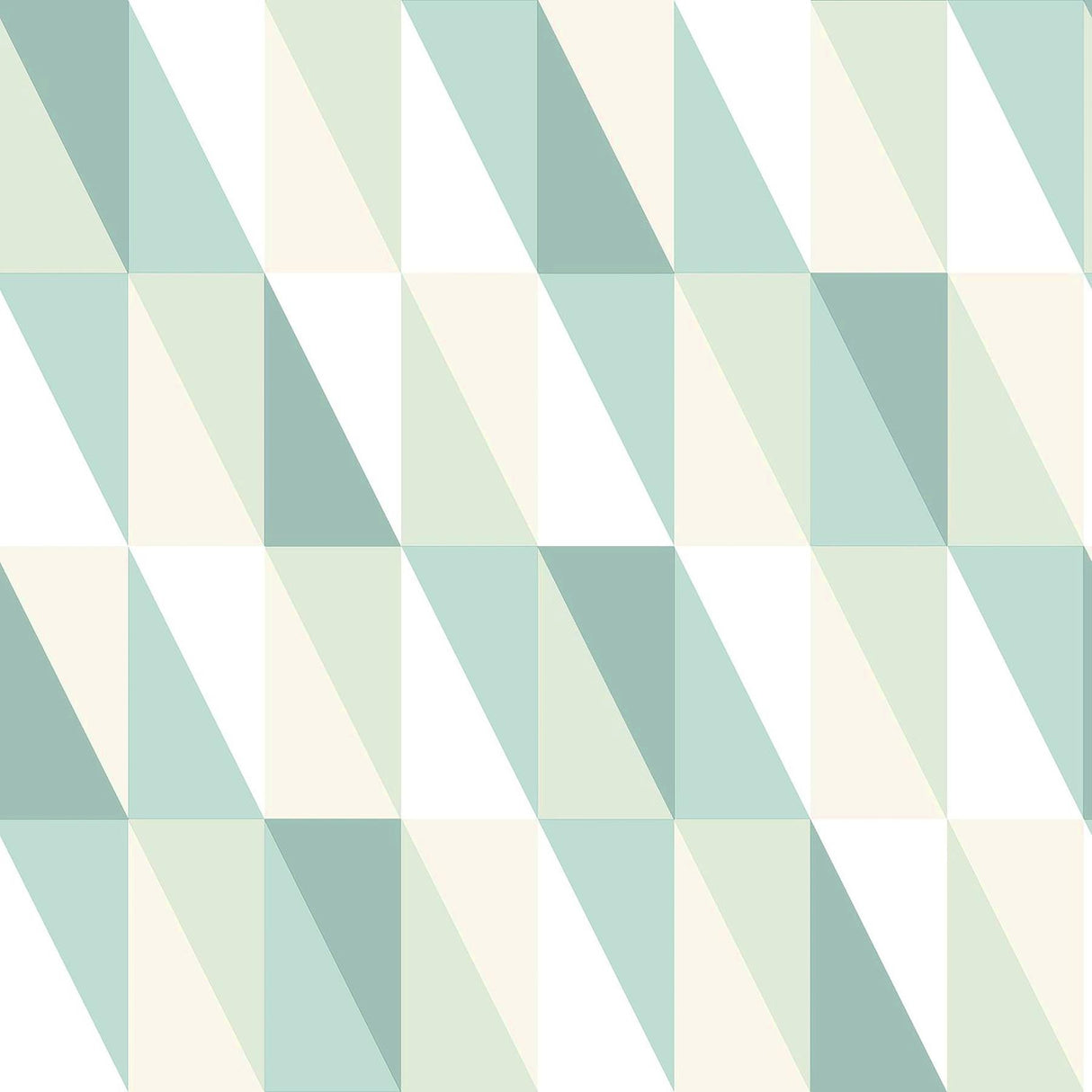 York Inez Teal Geometric Wallpaper