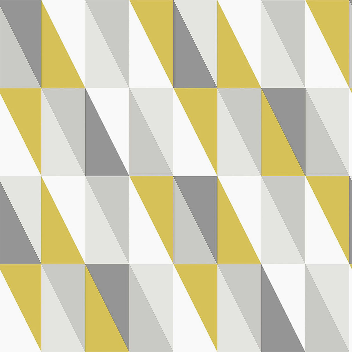 York Inez Mustard Geometric Wallpaper