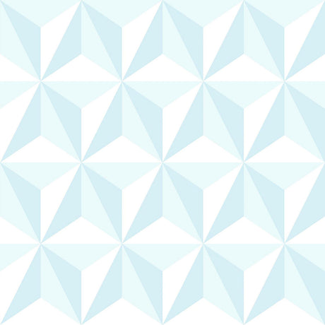 York Adella Sky Blue Geometric Wallpaper
