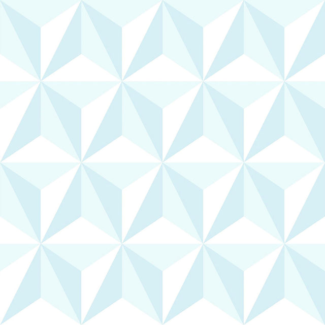 York Adella Sky Blue Geometric Wallpaper
