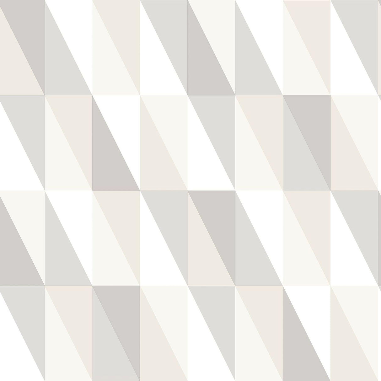 York Inez Neutral Geometric Wallpaper