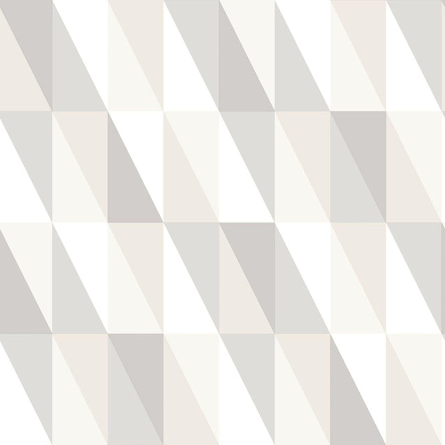 York Inez Neutral Geometric Wallpaper