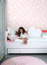 York Amira Pink Stars Wallpaper