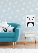 York Amira Sky Blue Stars Wallpaper