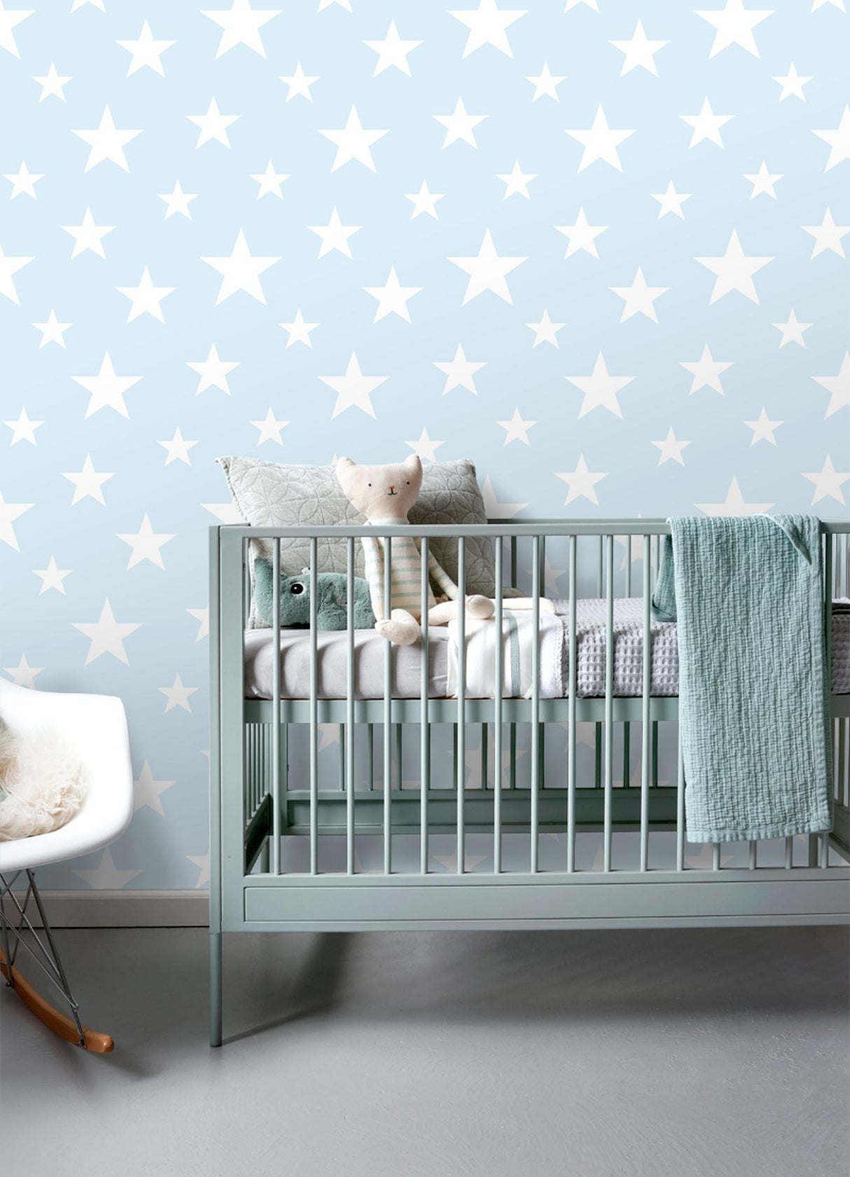 York Amira Sky Blue Stars Wallpaper