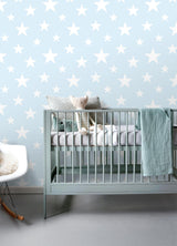 York Amira Sky Blue Stars Wallpaper