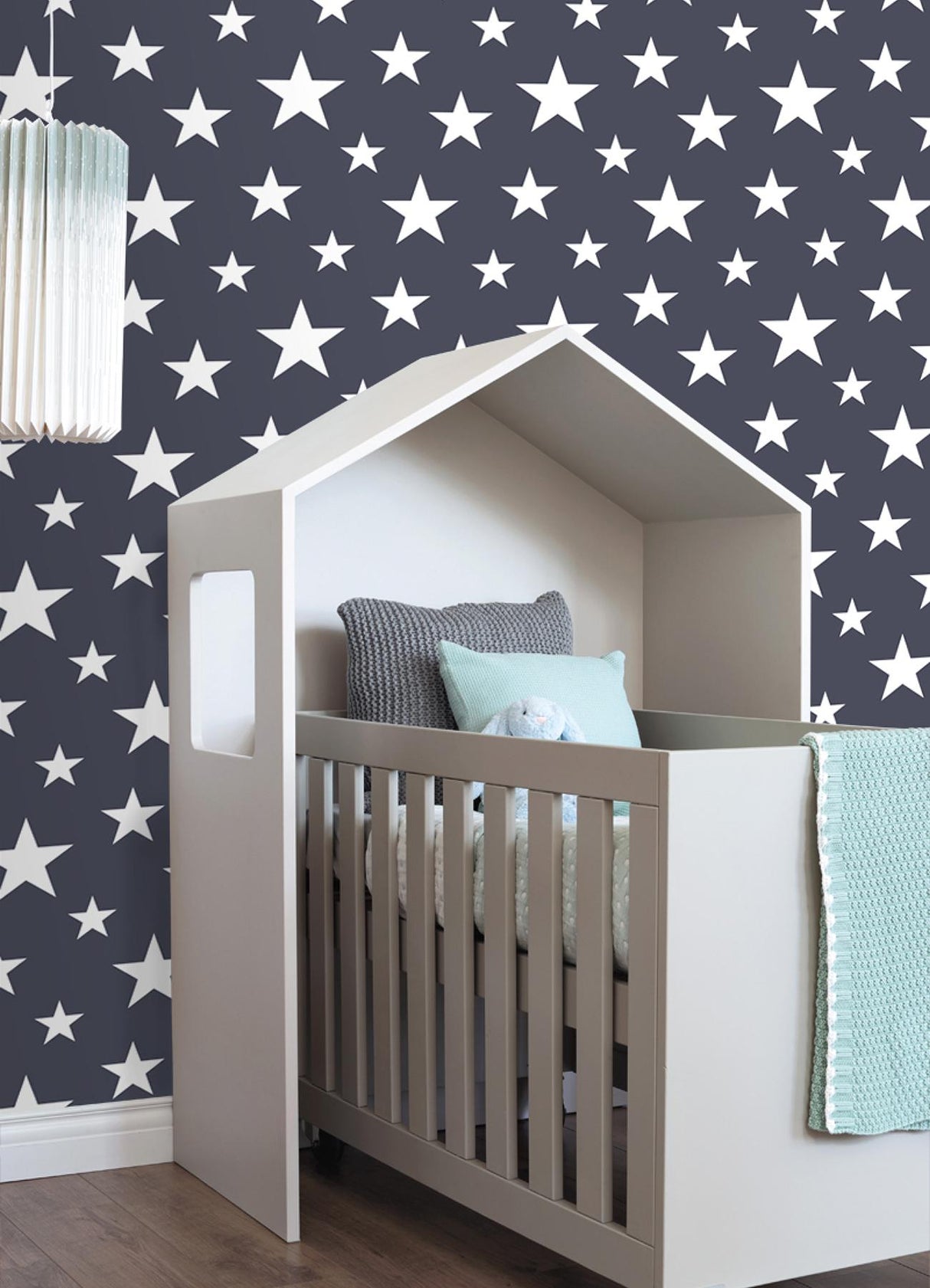 York Amira Navy Stars Wallpaper
