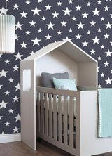 York Amira Navy Stars Wallpaper