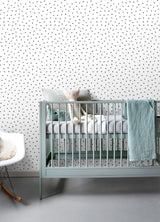 York Pixie Black Dots Wallpaper