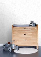 York Pixie Grey Dots Wallpaper