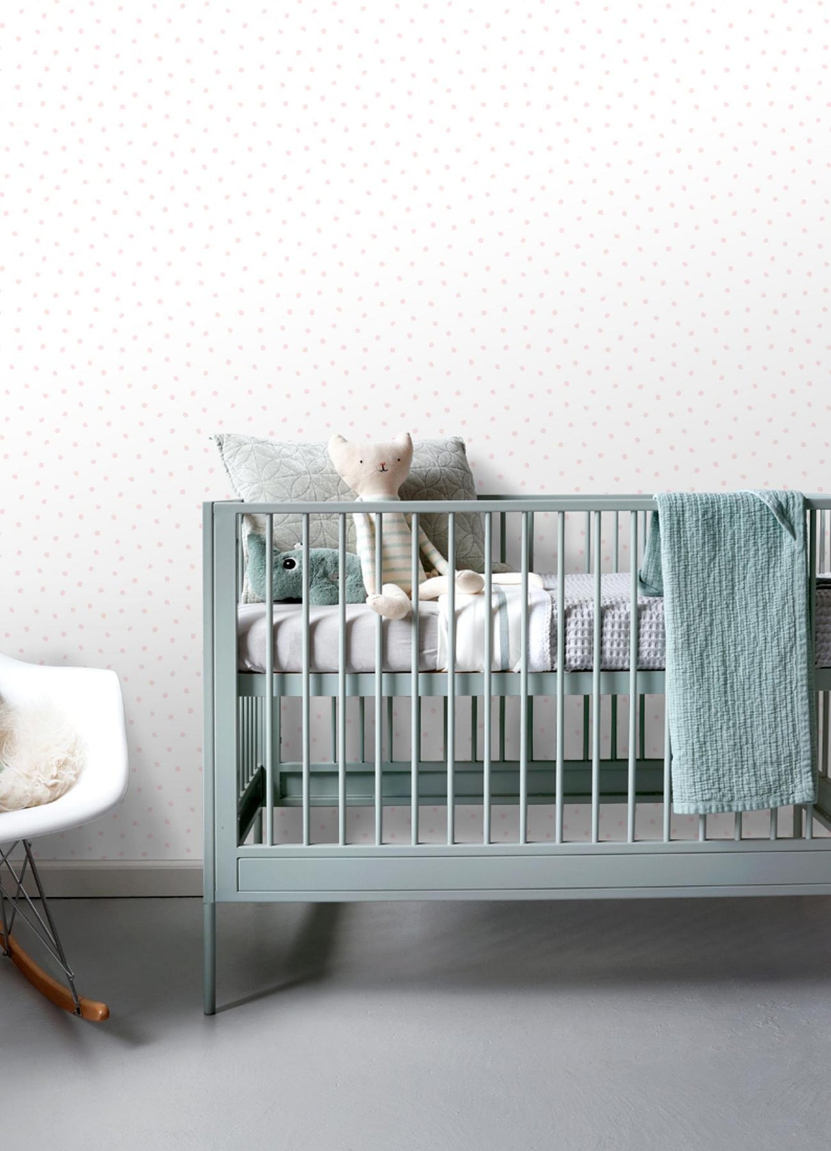 York Pixie Pink Dots Wallpaper