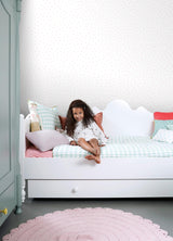 York Pixie Pink Dots Wallpaper
