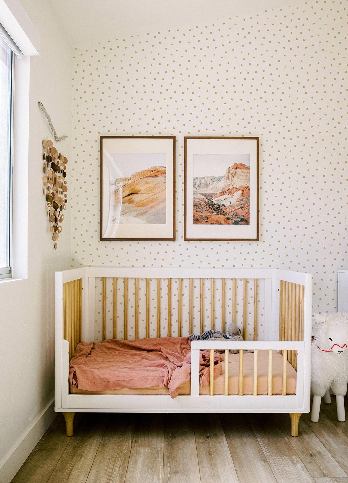 York Pixie Gold Dots Wallpaper
