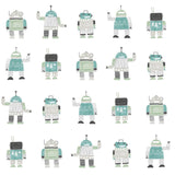 York Callum Teal Robots Wallpaper