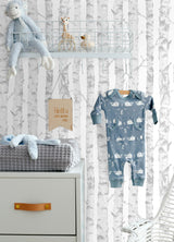 York Birdie Grey Birch Wallpaper