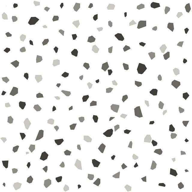 York Ona Charcoal Terrazzo Wallpaper
