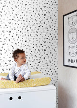 York Ona Charcoal Terrazzo Wallpaper