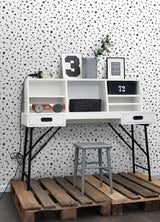 York Ona Charcoal Terrazzo Wallpaper