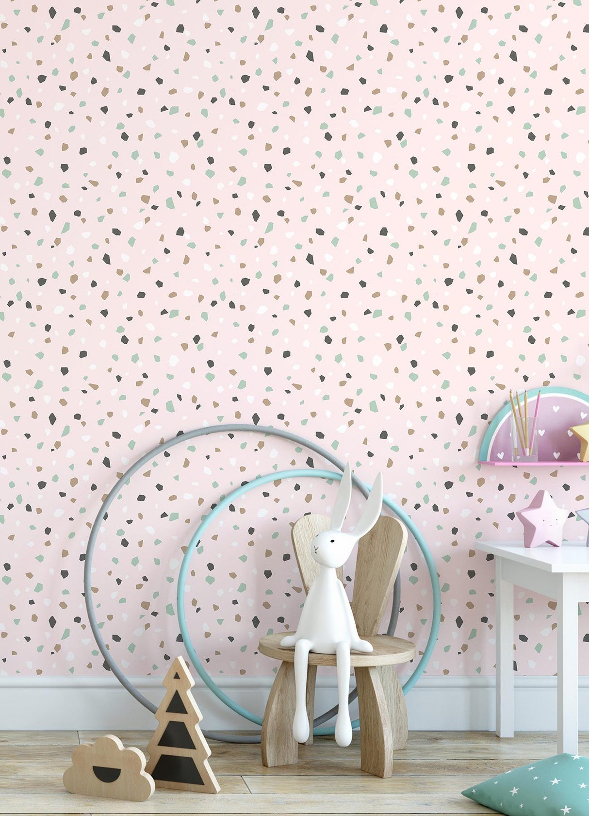 York Ona Pink Terrazzo Wallpaper
