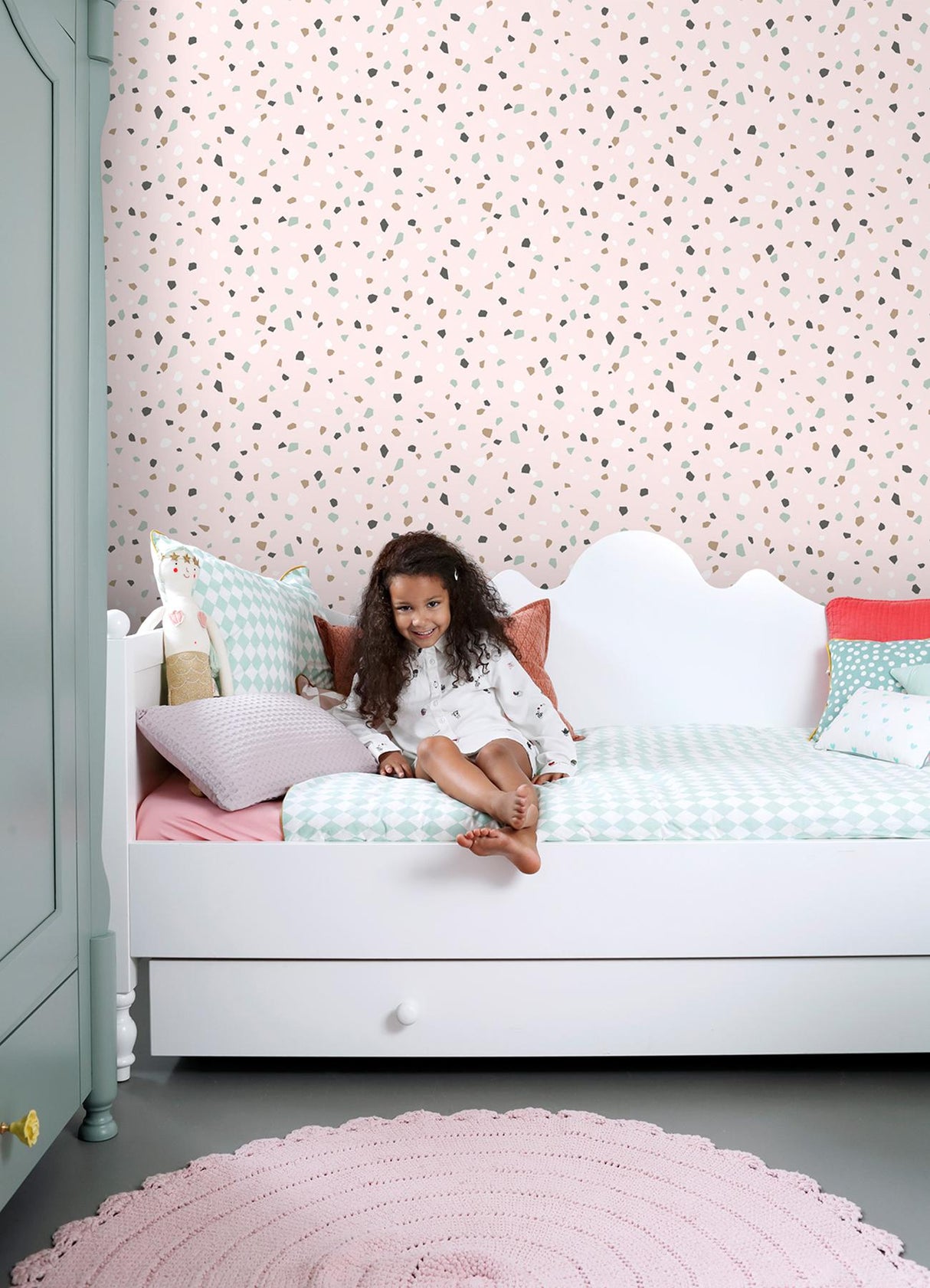 York Ona Pink Terrazzo Wallpaper