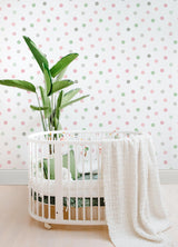 York Jubilee Pink Dots Wallpaper