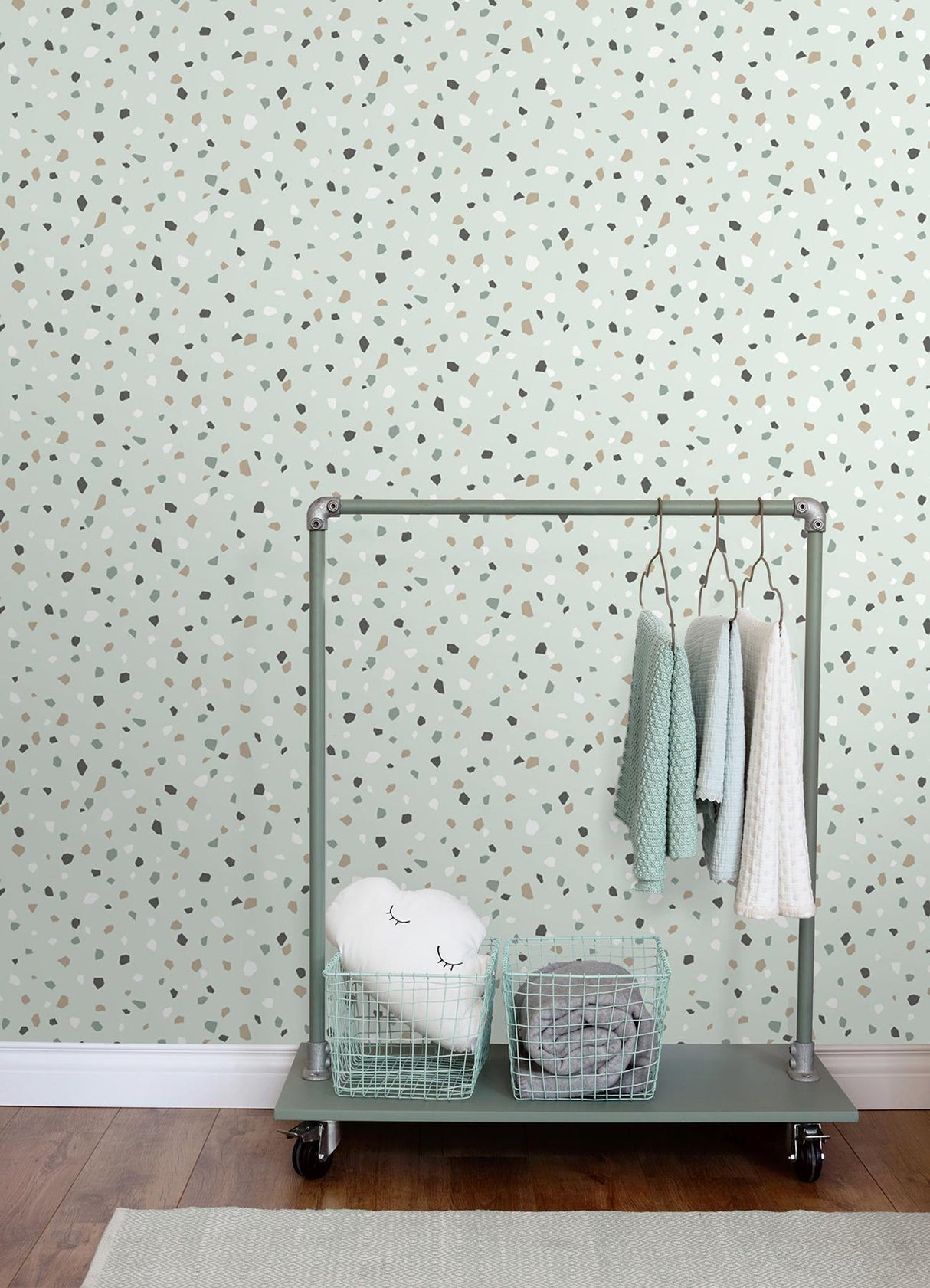 York Ona Mint Terrazzo Wallpaper