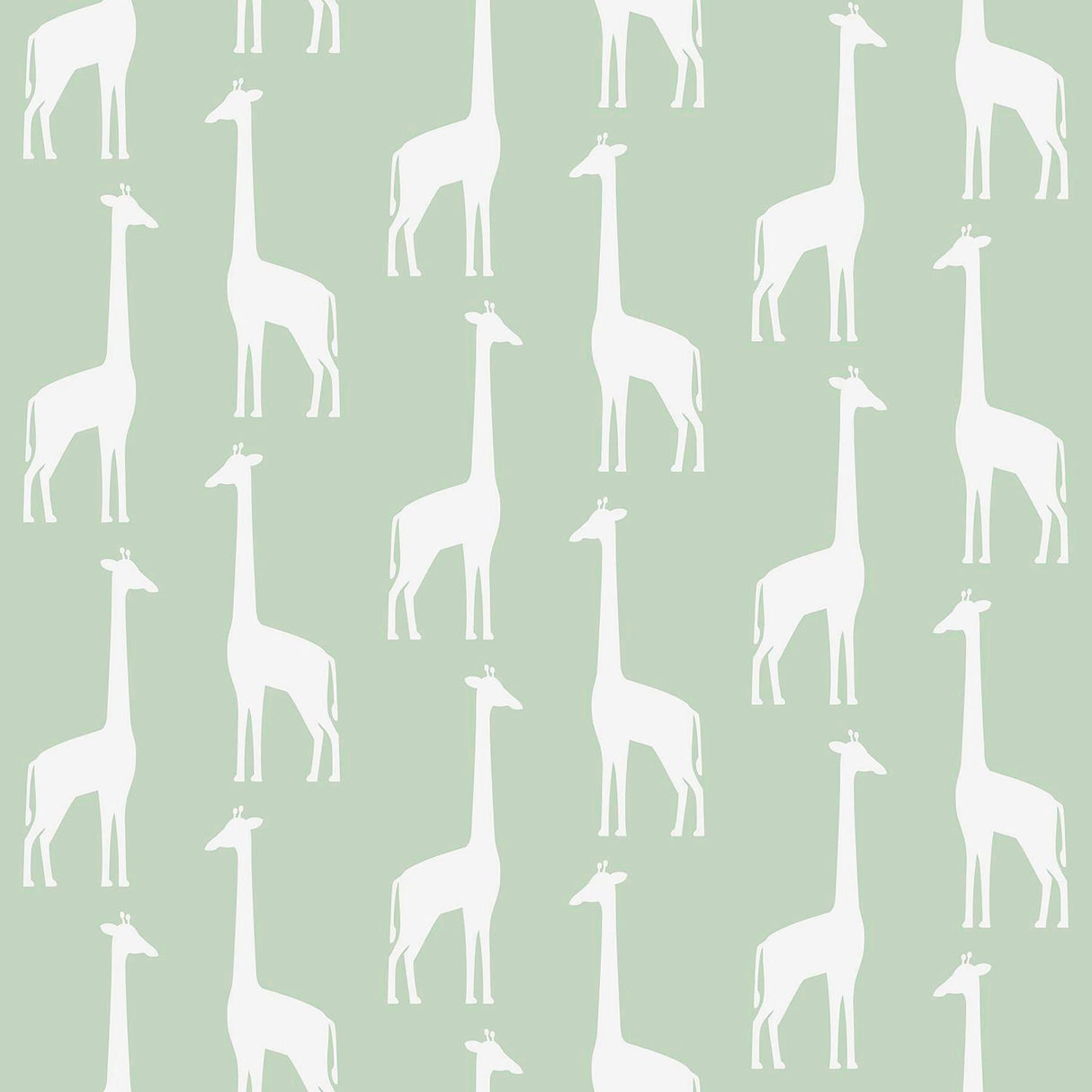 York Vivi Sage Giraffe Wallpaper