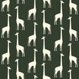 York Vivi Green Giraffe Wallpaper