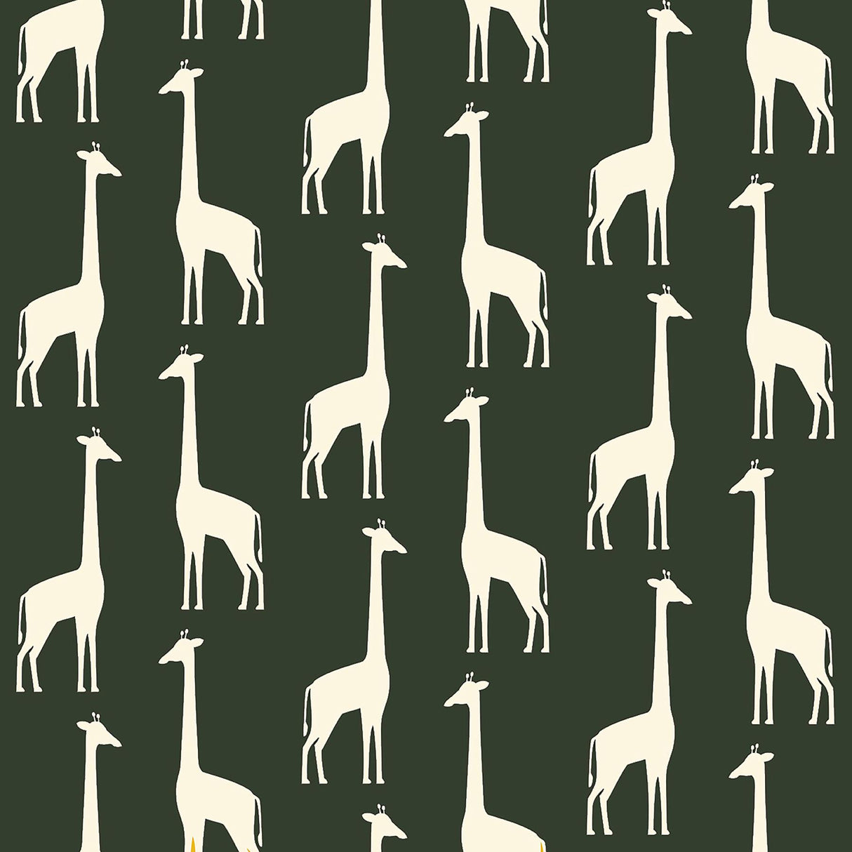 York Vivi Green Giraffe Wallpaper