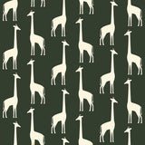 York Vivi Green Giraffe Wallpaper