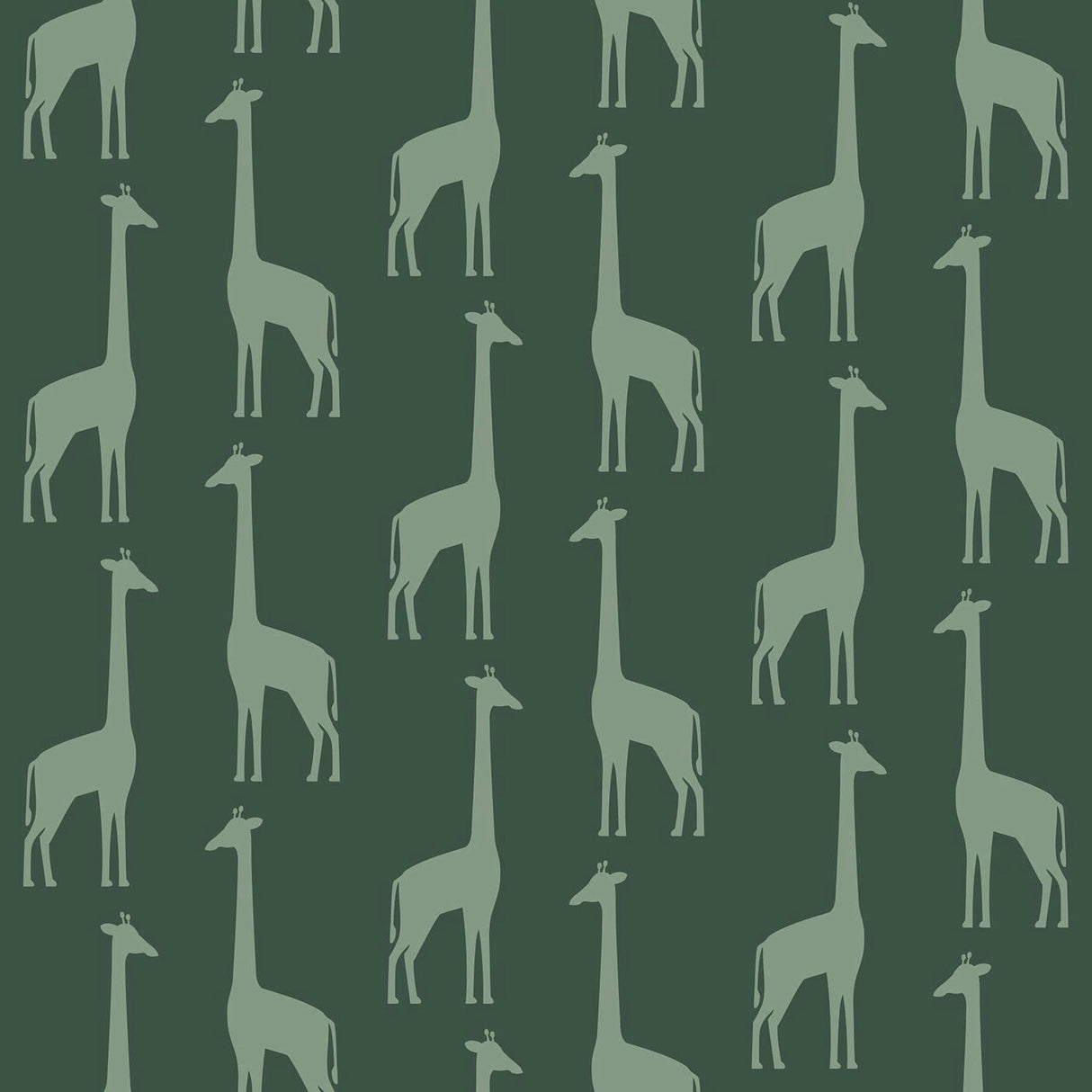 York Vivi Teal Giraffe Wallpaper