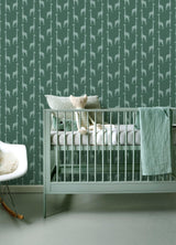 York Vivi Teal Giraffe Wallpaper