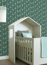 York Vivi Teal Giraffe Wallpaper