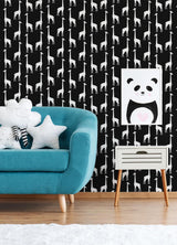 York Vivi Black Giraffe Wallpaper