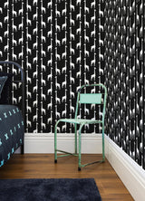 York Vivi Black Giraffe Wallpaper