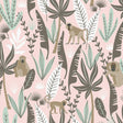 York Kiki Pink Monkeys Wallpaper