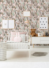 York Kiki Pink Monkeys Wallpaper