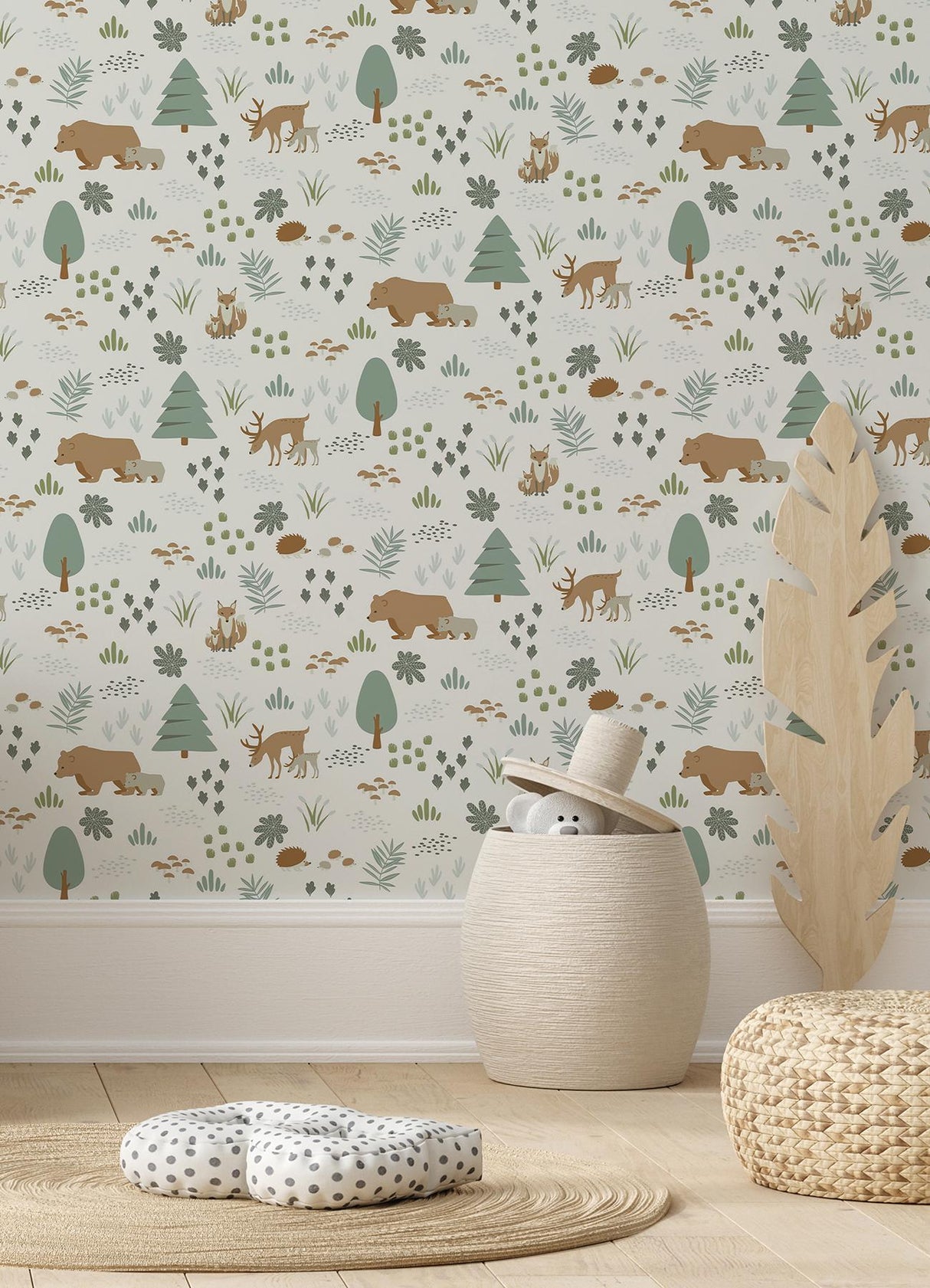 York Finola Moss Bears Wallpaper